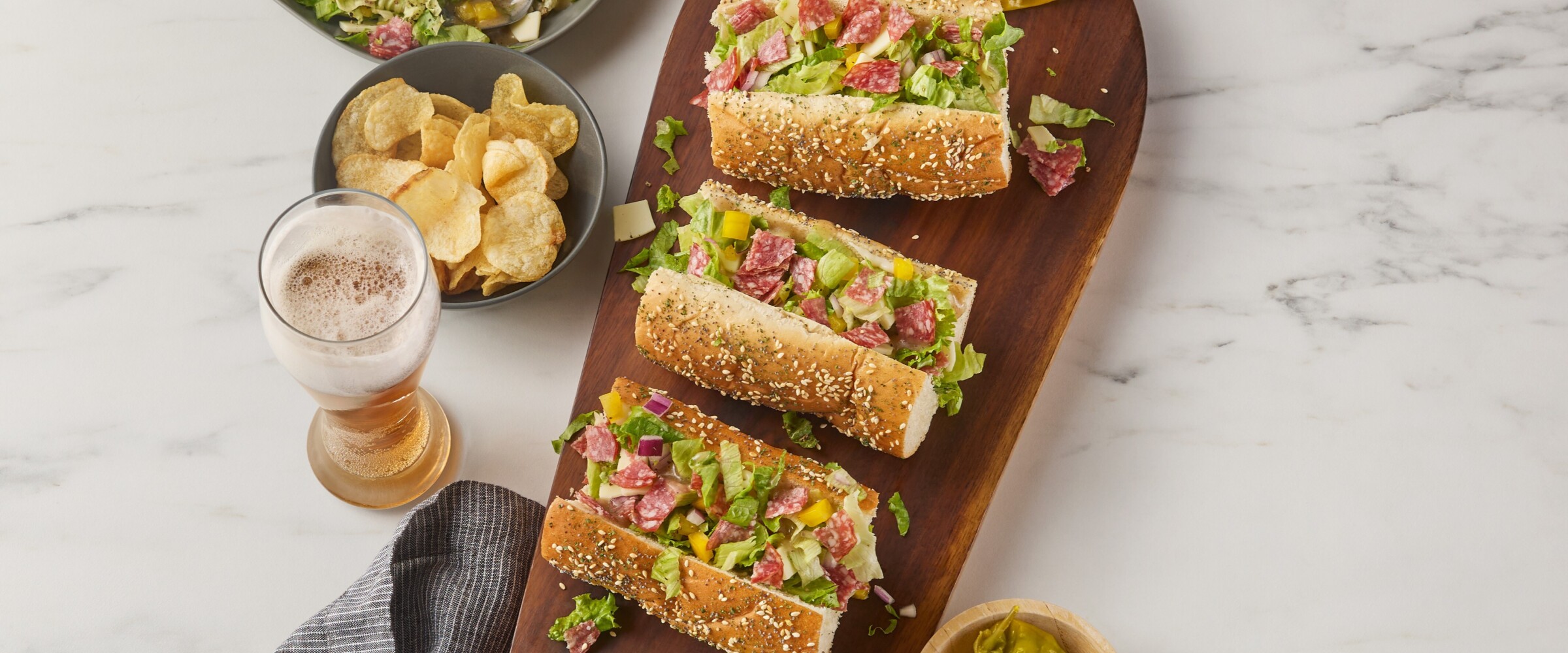 Chopped Italian Sandwich on a platter.